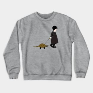 goth girl Walking the Alligator Crewneck Sweatshirt